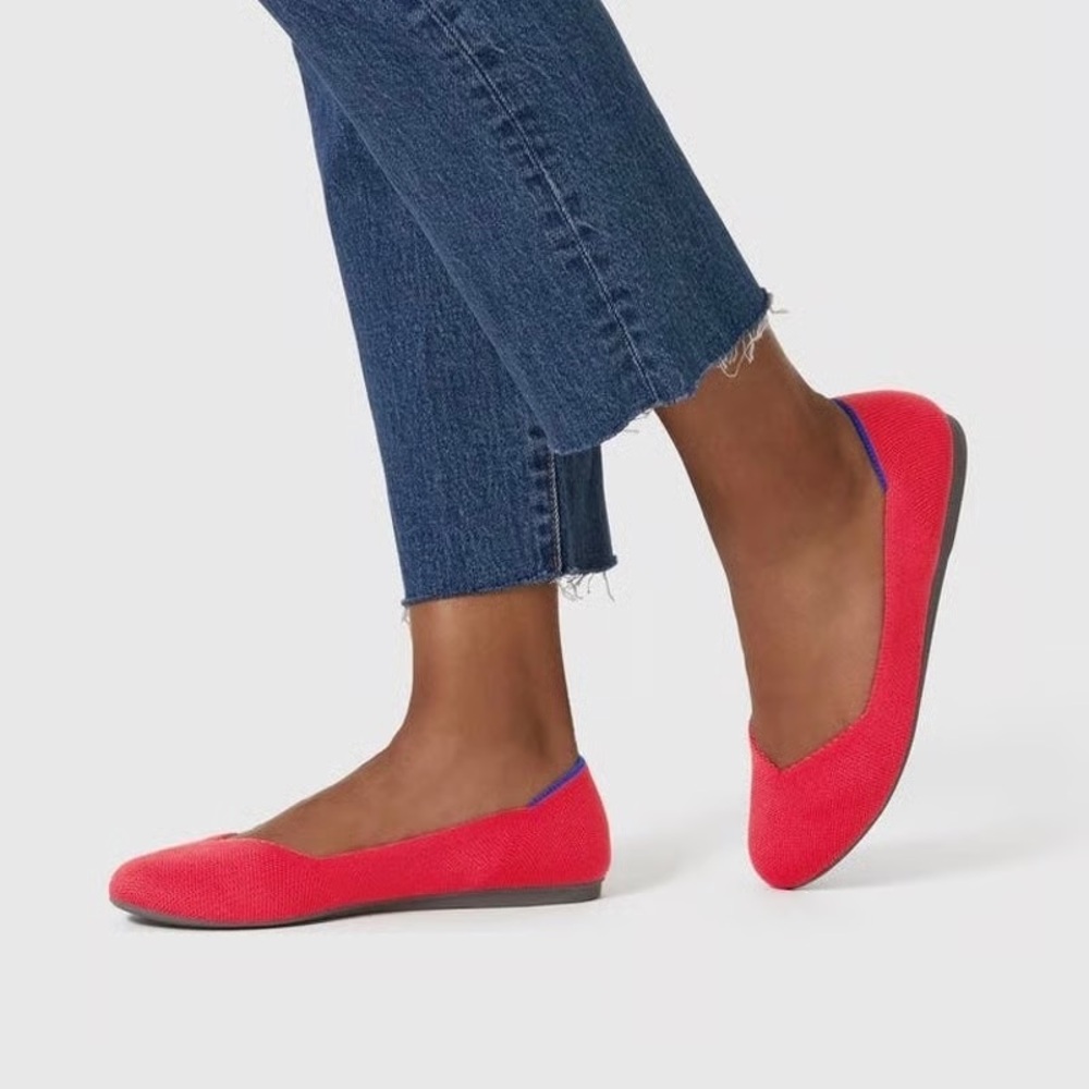 Rothy’s 9.5 ruby red Ballet Flats